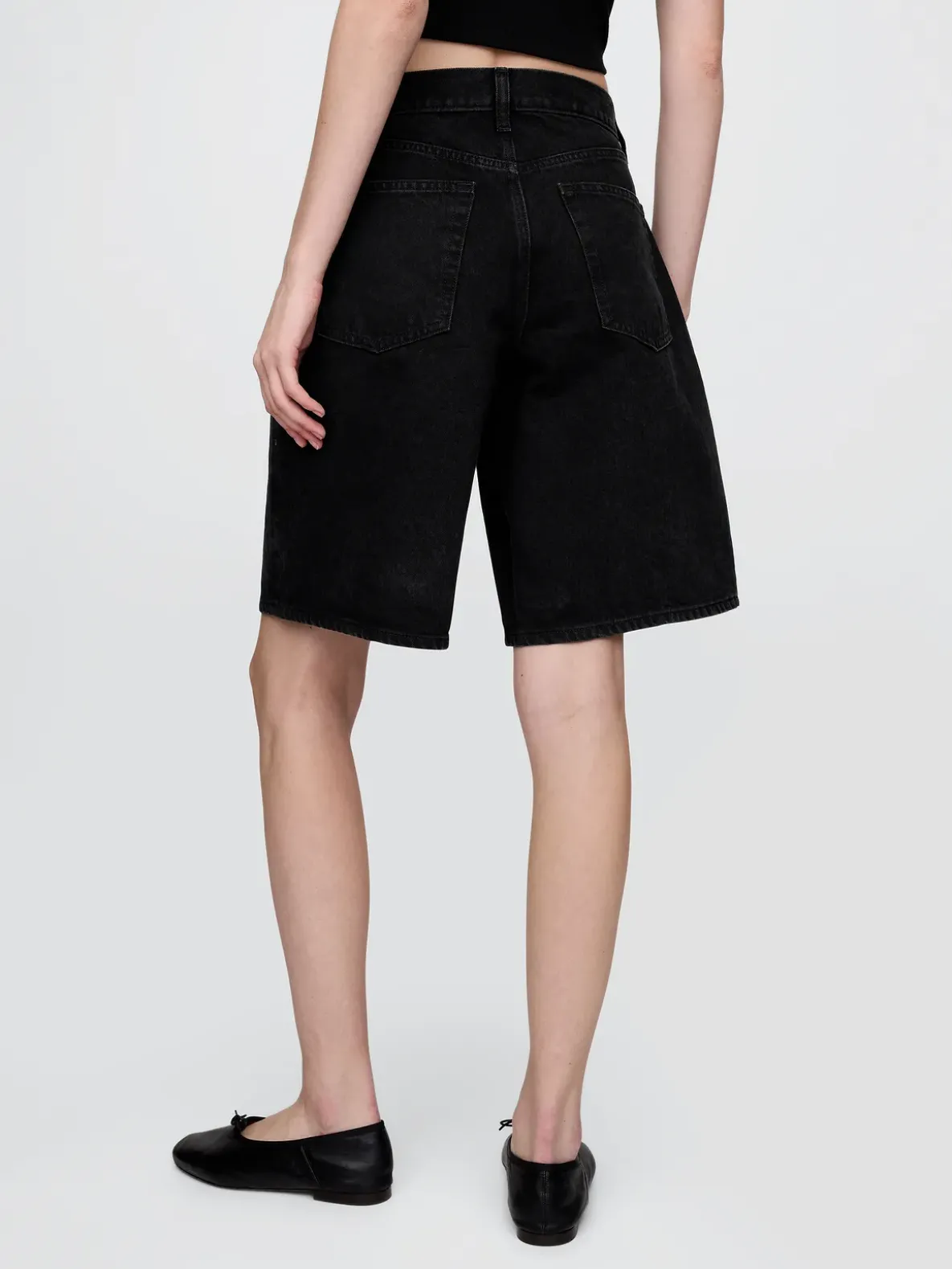11" Mid Rise Longline Denim Shorts