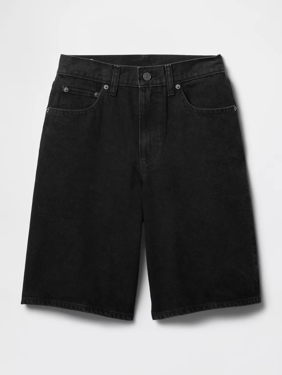 11" Mid Rise Longline Denim Shorts