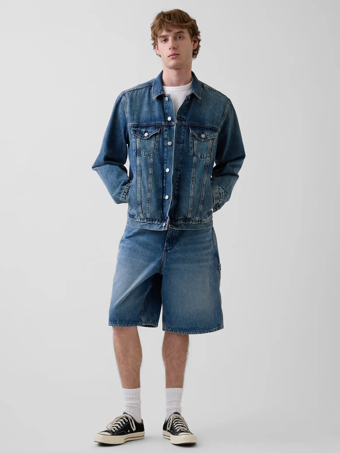 10.5" Baggy Denim Carpenter Shorts