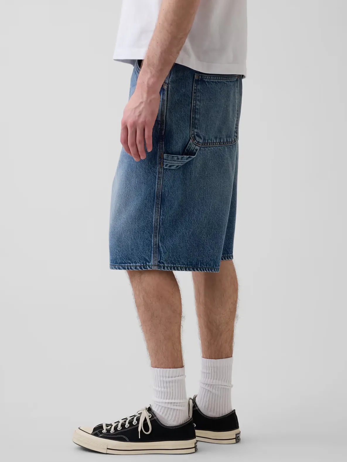 10.5" Baggy Denim Carpenter Shorts