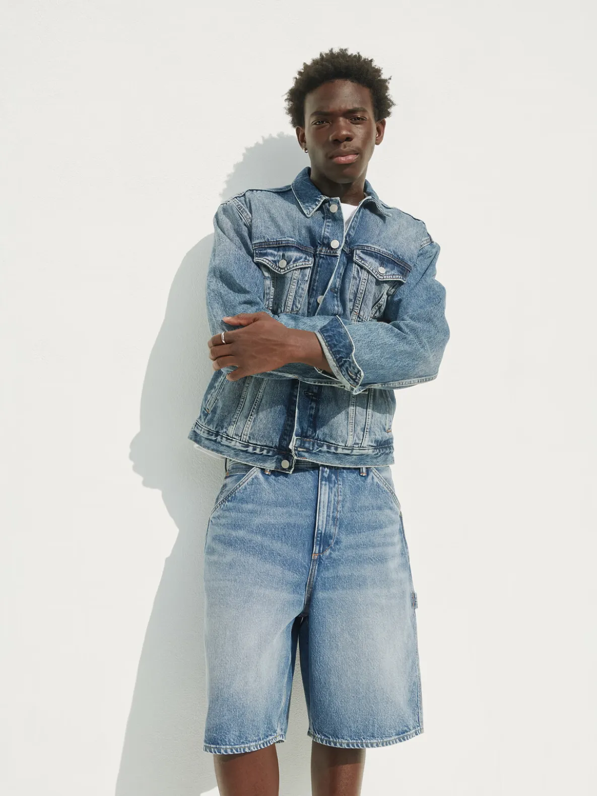 10.5" Baggy Denim Carpenter Shorts