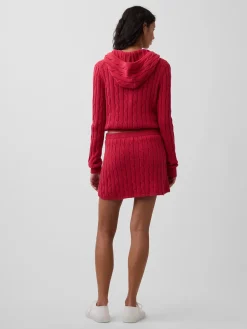 100% Cotton Cable-Knit Mini Skort