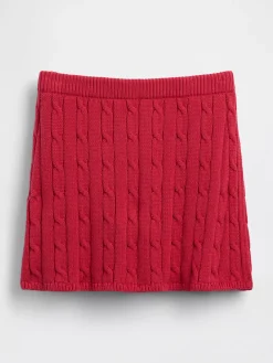 100% Cotton Cable-Knit Mini Skort