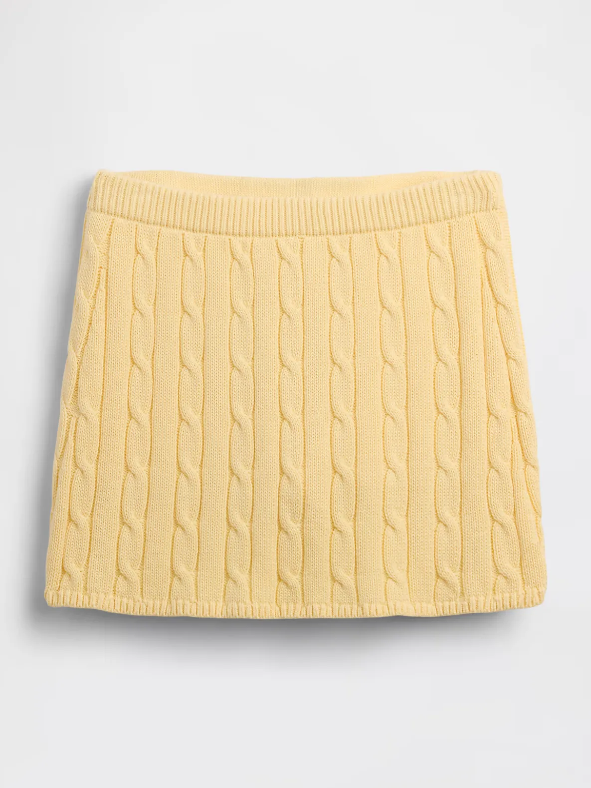 100% Cotton Cable-Knit Mini Skort