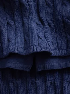 100% Cotton Cable-Knit Mini Skort