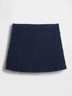 100% Cotton Cable-Knit Mini Skort