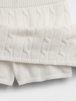100% Cotton Cable-Knit Mini Skort