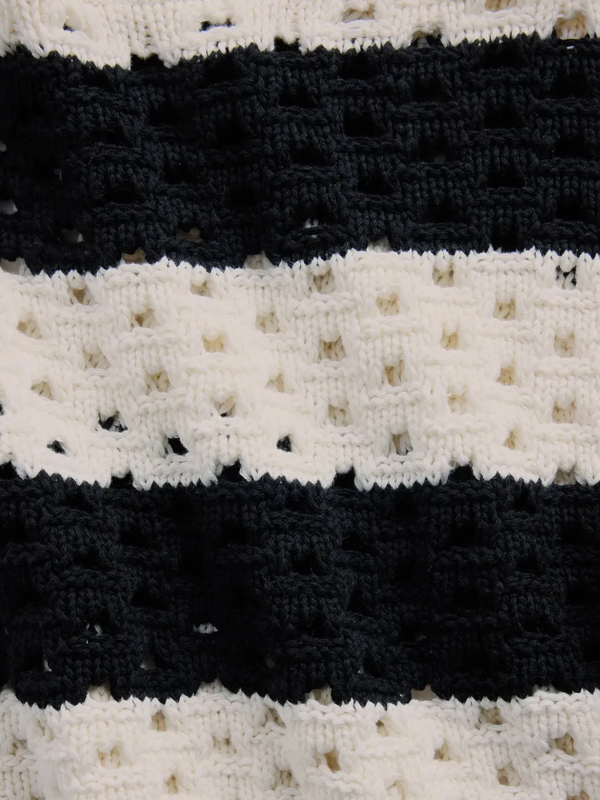100% Cotton Crochet Boatneck Sweater