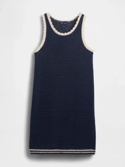100% Cotton Crochet Mini Dress