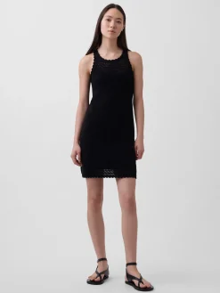 100% Cotton Crochet Mini Dress