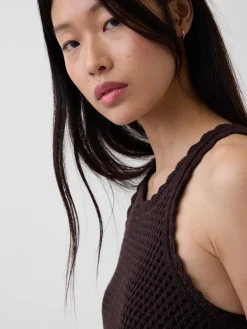 100% Cotton Crochet Mini Dress