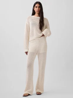 100% Cotton Crochet Sweater Pants