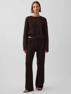 100% Cotton Crochet Sweater Pants