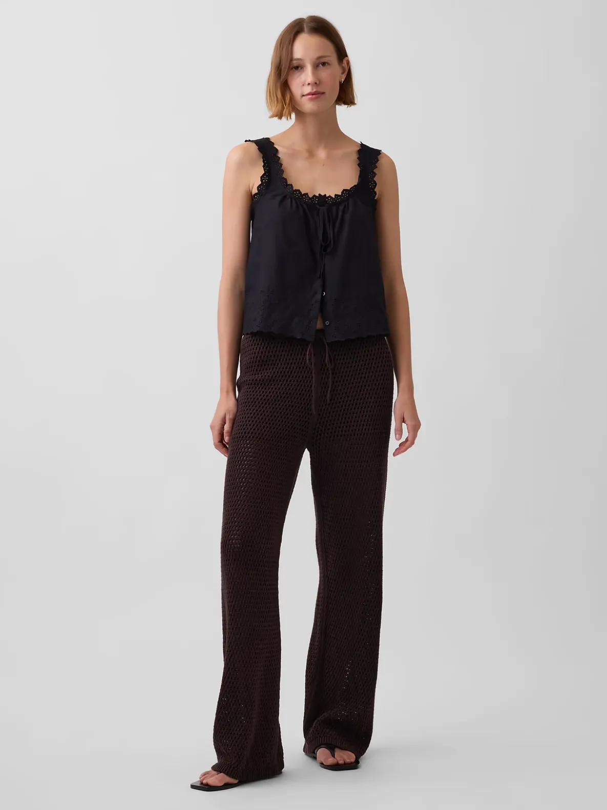 100% Cotton Crochet Sweater Pants