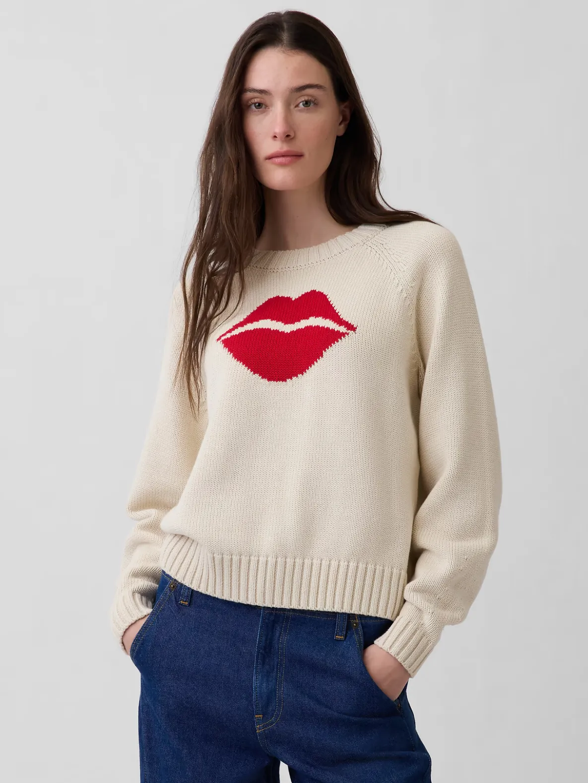 100% Cotton Kiss Raglan Sweater