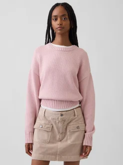 100% Cotton Oversized Crop Sweater