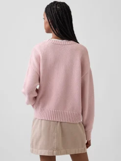 100% Cotton Oversized Crop Sweater