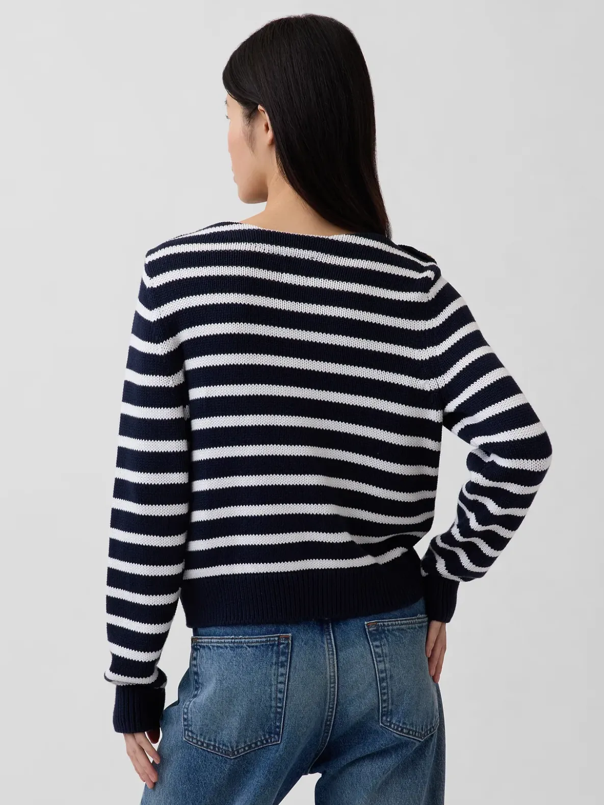 100% Cotton Relaxed Boatneck Sweater