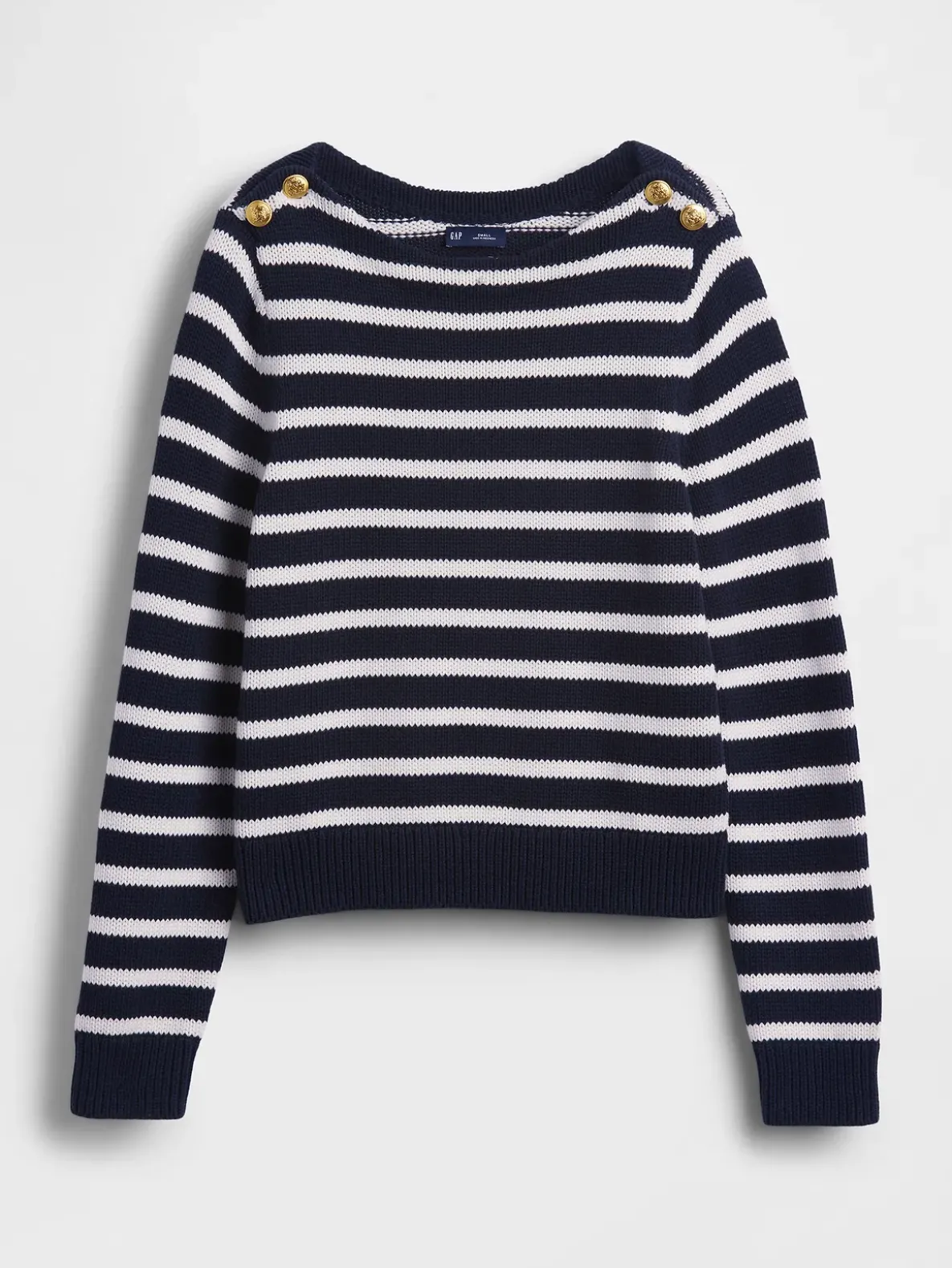 100% Cotton Relaxed Boatneck Sweater