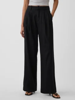 365 High Rise Linen-Blend Trousers