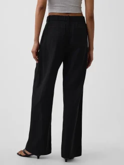 365 High Rise Linen-Blend Trousers