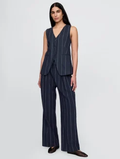 365 High Rise Linen-Blend Trousers