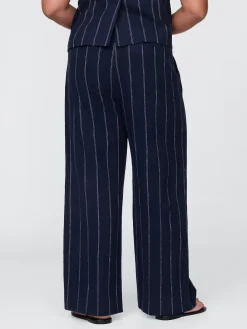 365 High Rise Linen-Blend Trousers