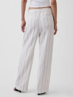 365 High Rise Linen-Blend Trousers