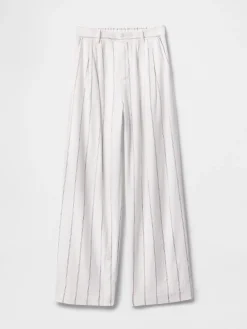365 High Rise Linen-Blend Trousers