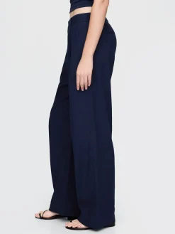 365 High Rise Linen-Blend Trousers