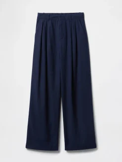 365 High Rise Linen-Blend Trousers