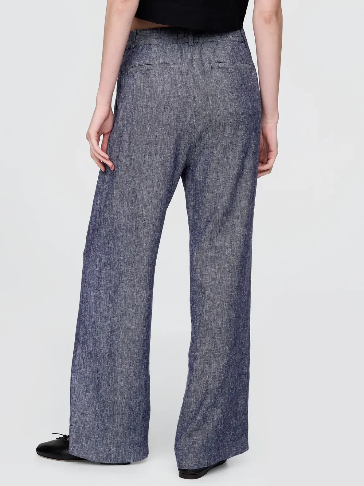 365 High Rise Linen-Blend Trousers