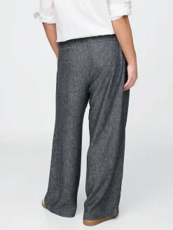 365 High Rise Linen-Blend Trousers