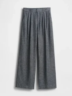 365 High Rise Linen-Blend Trousers