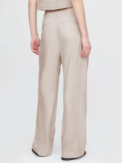 365 High Rise Linen-Blend Trousers