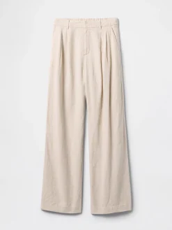 365 High Rise Linen-Blend Trousers