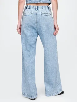 365 High Rise UltraSoft Pleated Denim Trousers