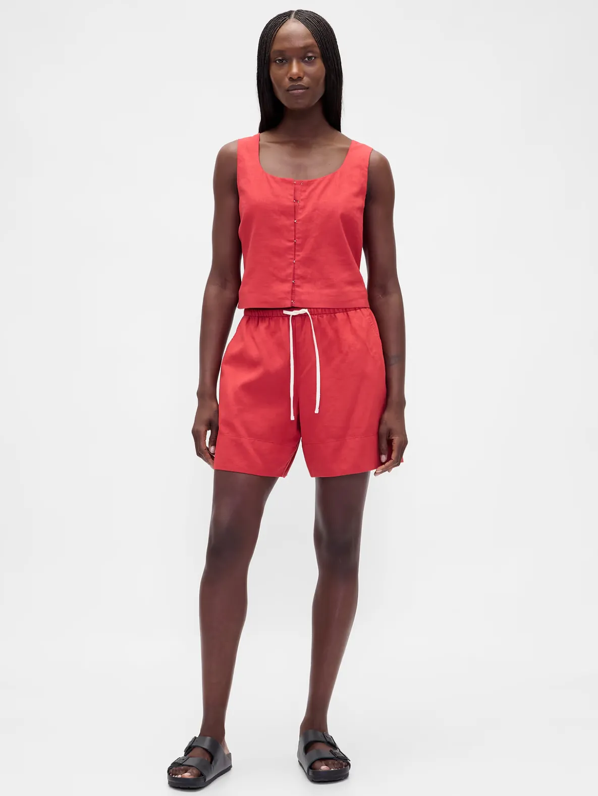 6" Linen-Blend Easy Shorts