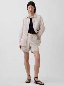 6" Linen-Blend Easy Shorts