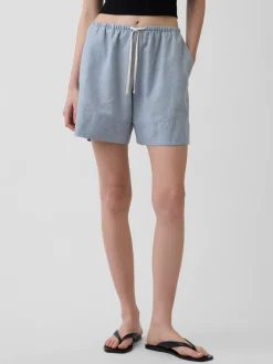 6" Linen-Blend Easy Shorts