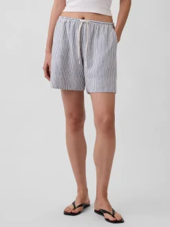 6" Linen-Blend Easy Shorts