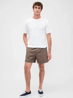 5.5" Linen-Blend Relaxed Shorts