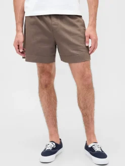 5.5" Linen-Blend Relaxed Shorts