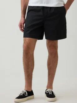 5.5" Linen-Blend Relaxed Shorts