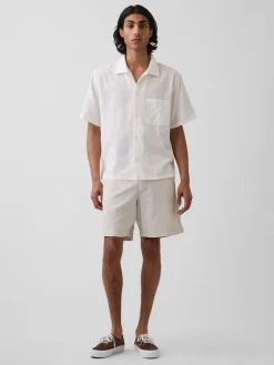 7.5" Linen-Cotton Shorts