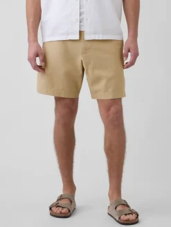 7.5" Linen-Cotton Shorts