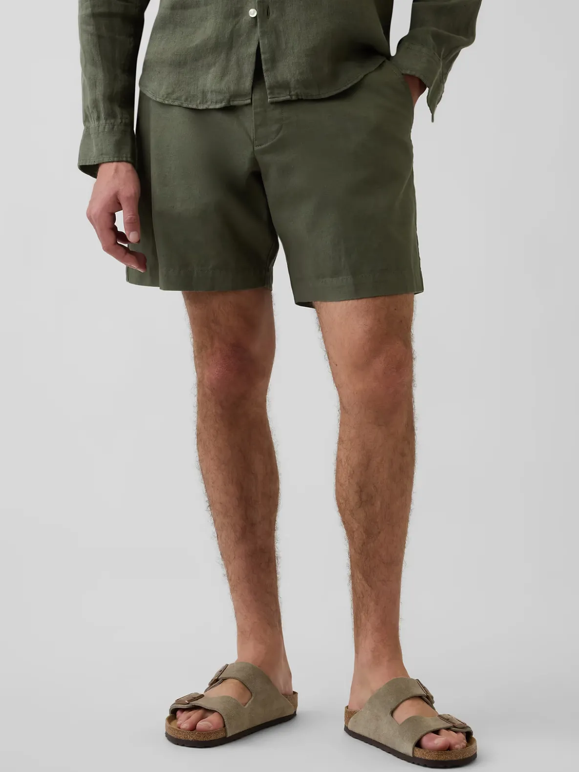 7.5" Linen-Cotton Shorts