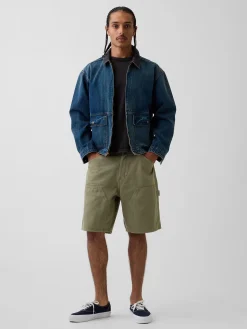 9" Loose Denim Carpenter Shorts