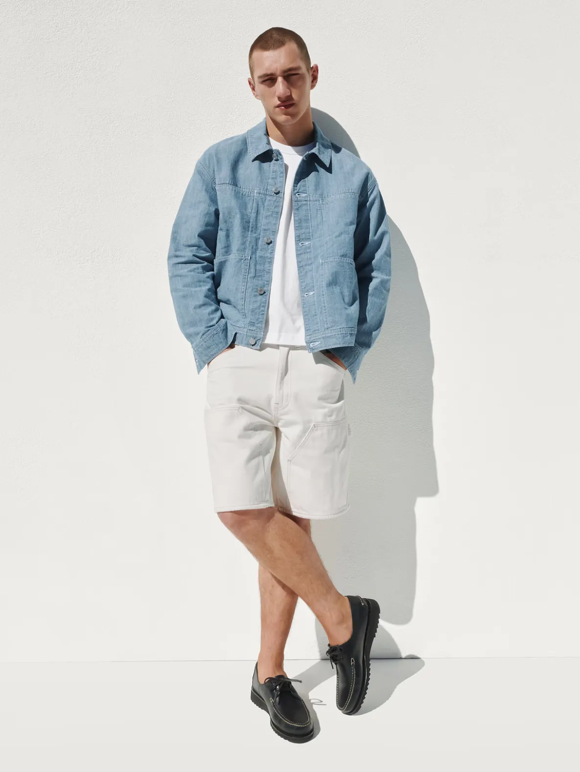 9" Loose Denim Carpenter Shorts