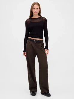 365 Low Rise Brushed Twill Pleated Trousers